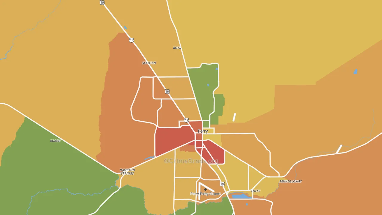 32347, FL Map of Theft Rates