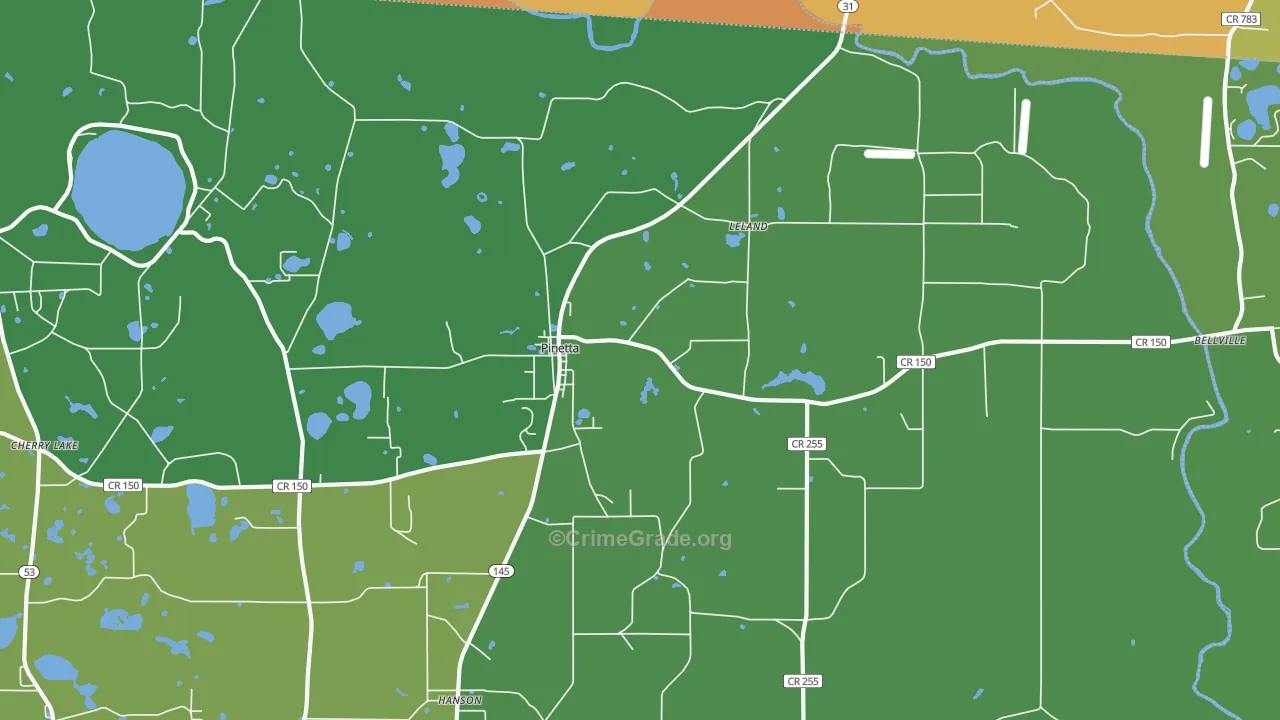 32350, FL Map of Theft Rates