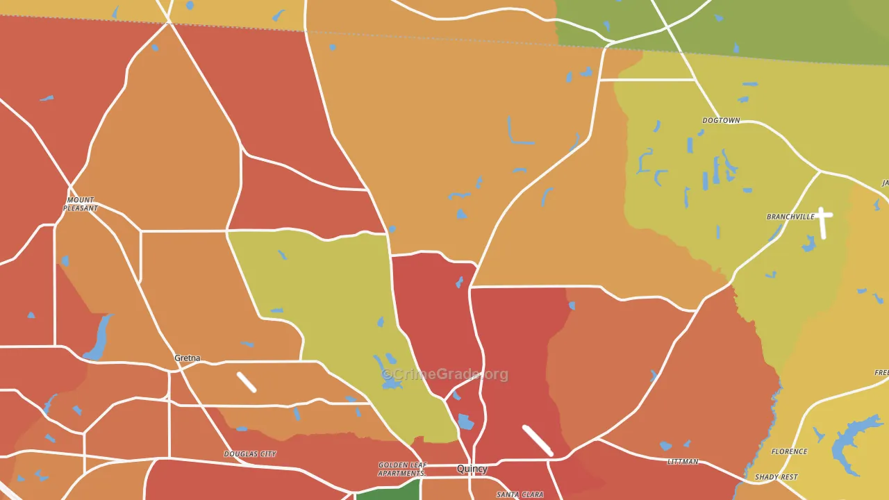 32352, FL Map of Theft Rates