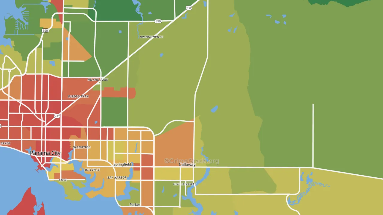 32404, FL Map of Theft Rates