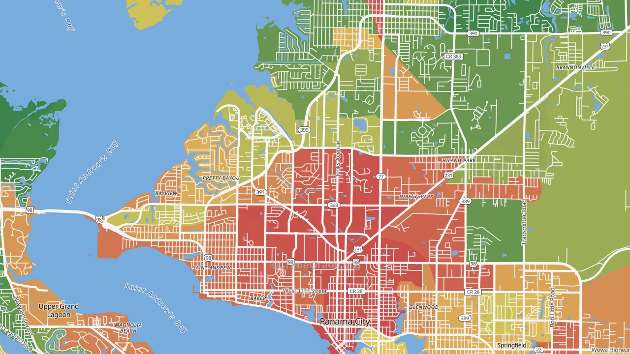 32405, FL Map of Theft Rates