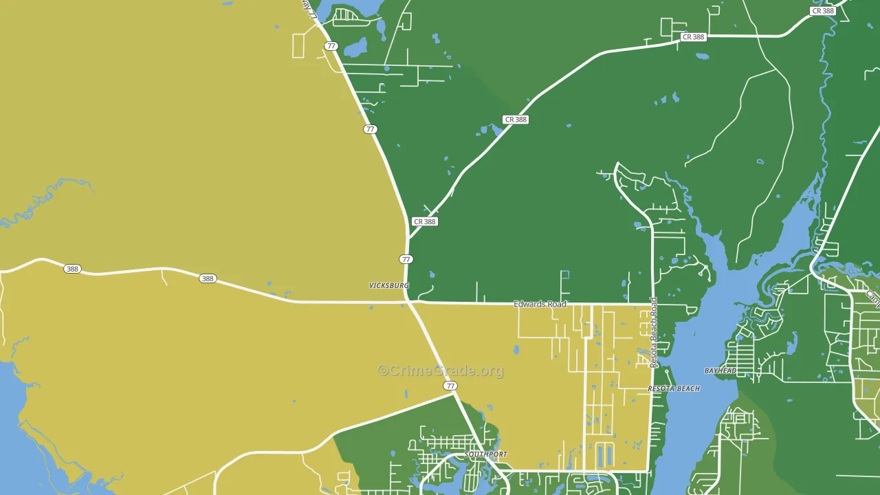 32409, FL Map of Theft Rates