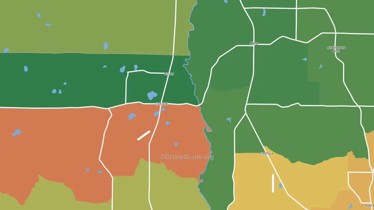 32421, FL Map of Theft Rates