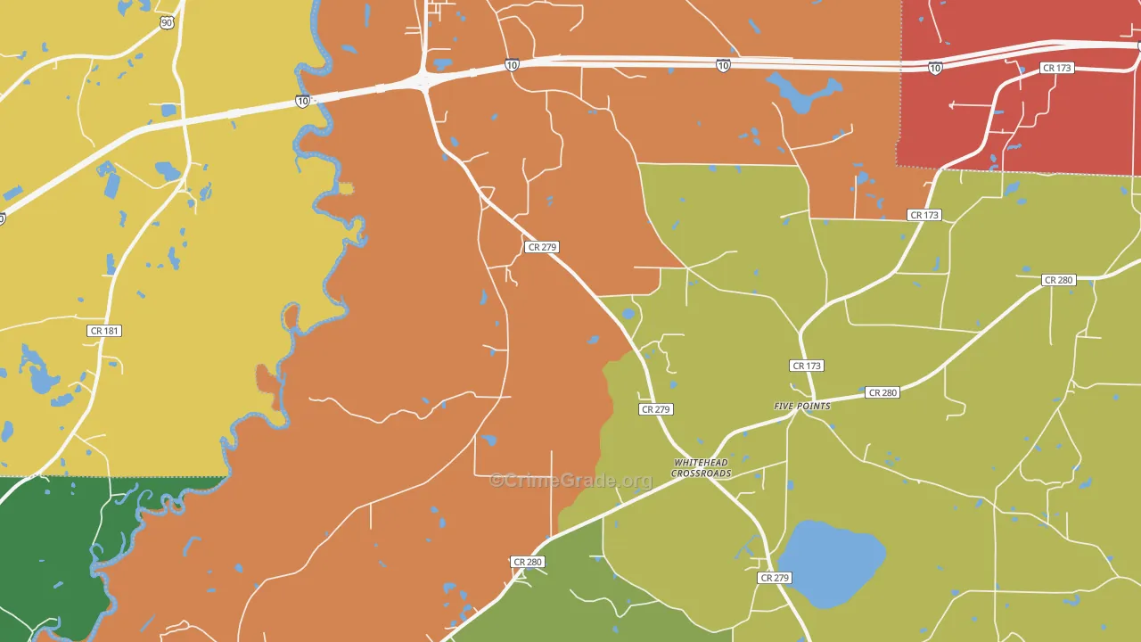 32427, FL Map of Theft Rates