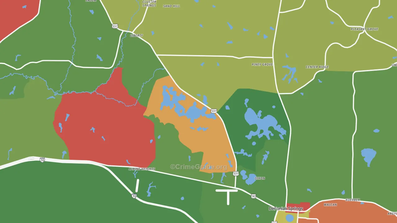 32433, FL Map of Theft Rates