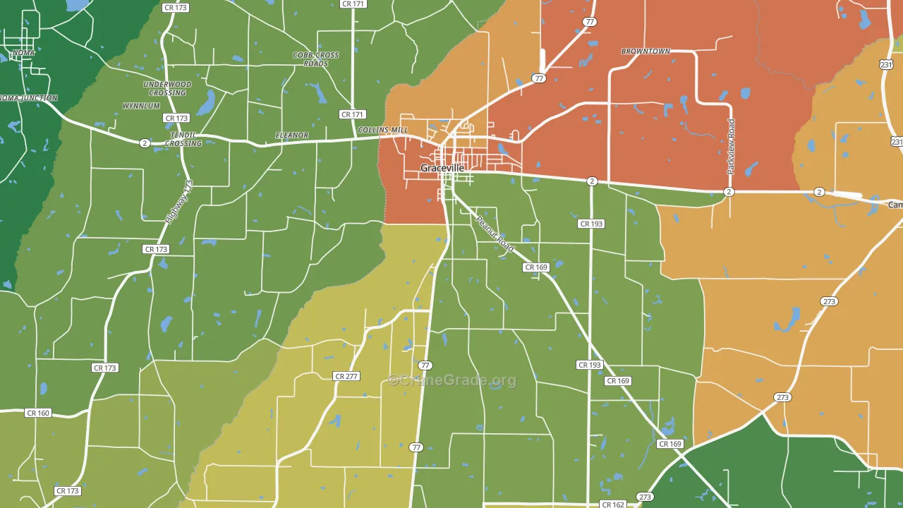 32440, FL Map of Theft Rates
