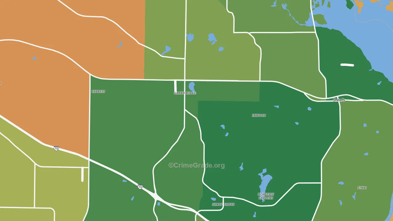 32442, FL Map of Theft Rates