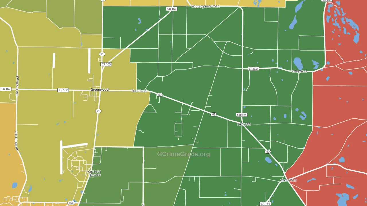 32443, FL Map of Theft Rates