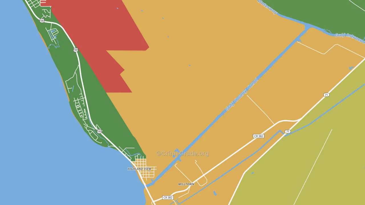32457, FL Map of Theft Rates