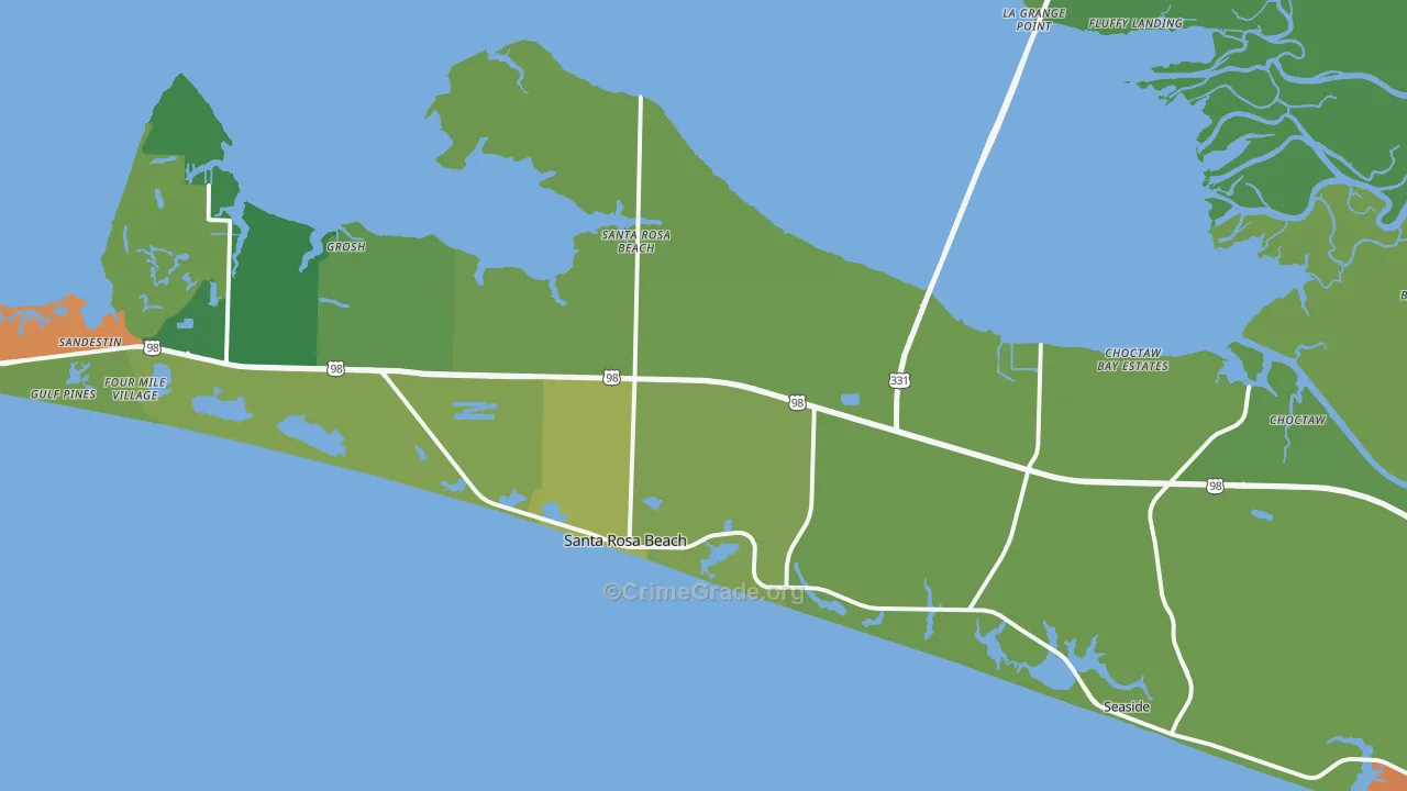 32459, FL Map of Theft Rates