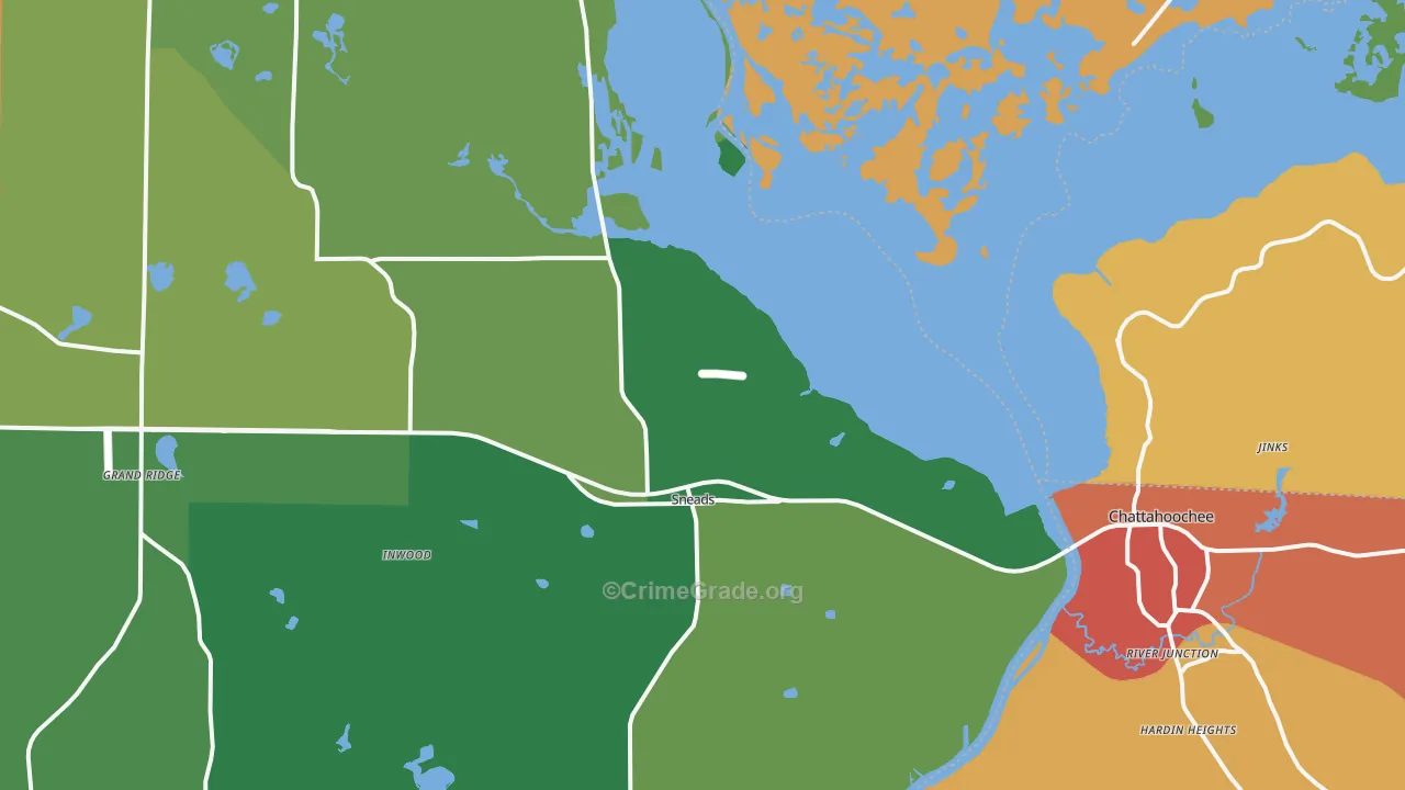 32460, FL Map of Theft Rates