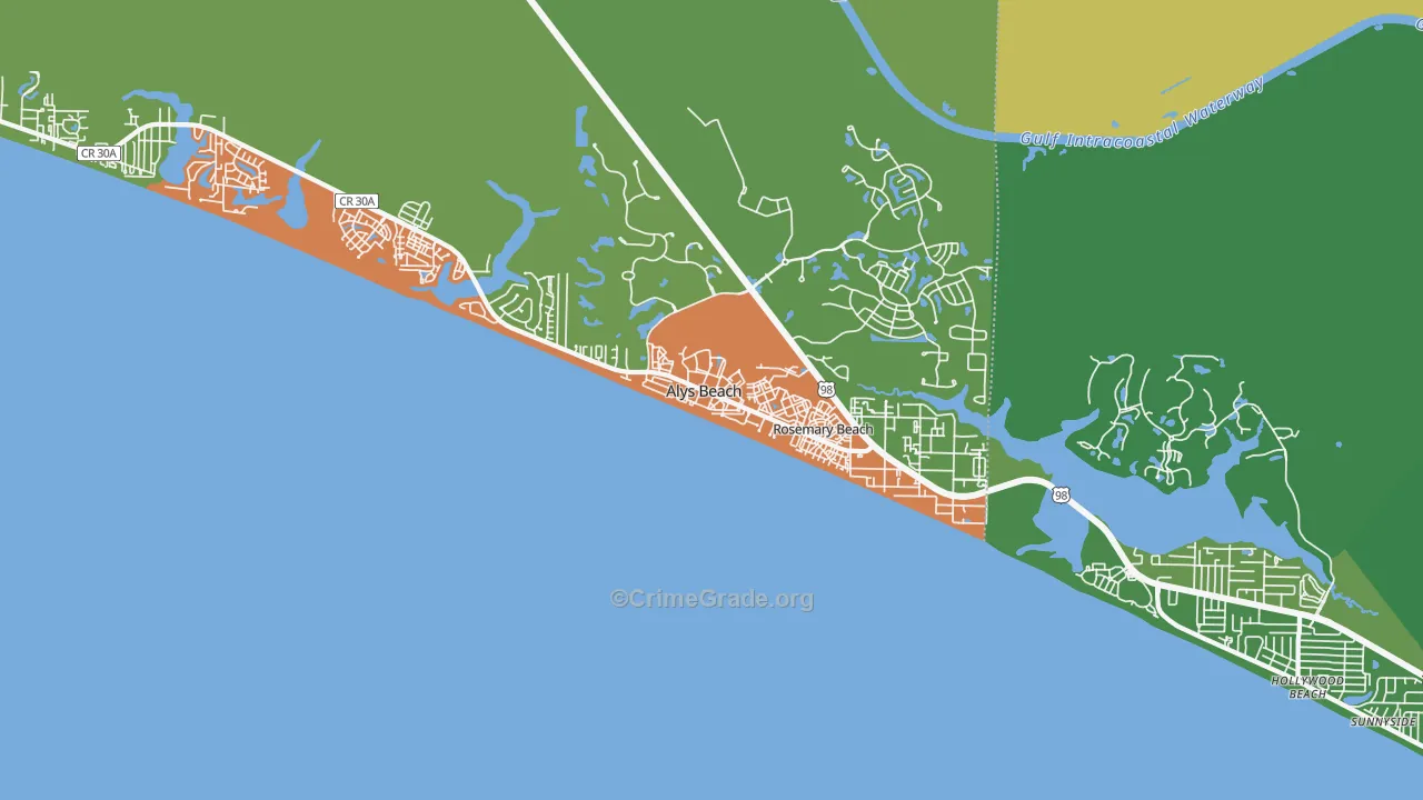 32461, FL Map of Theft Rates