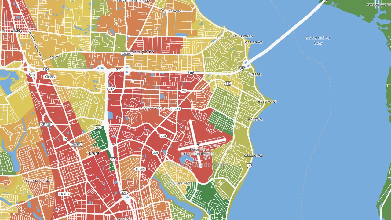 32504, FL Map of Theft Rates