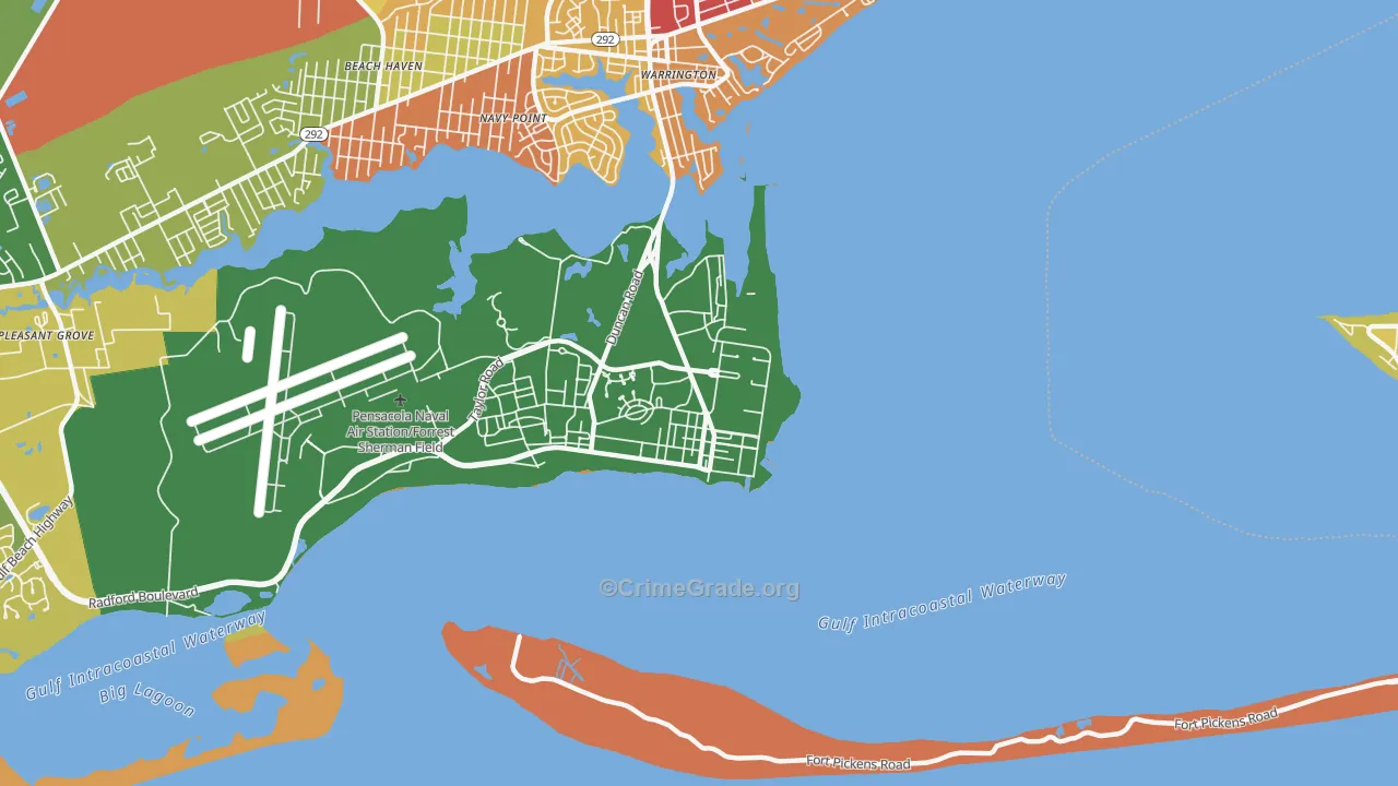 32508, FL Map of Theft Rates