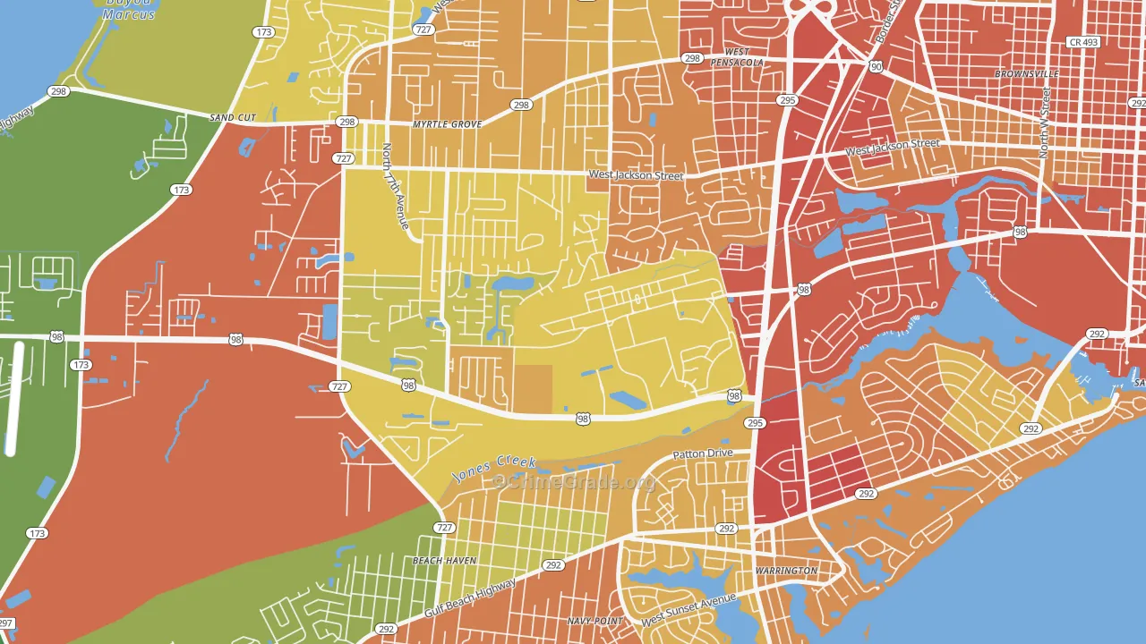 32511, FL Map of Theft Rates