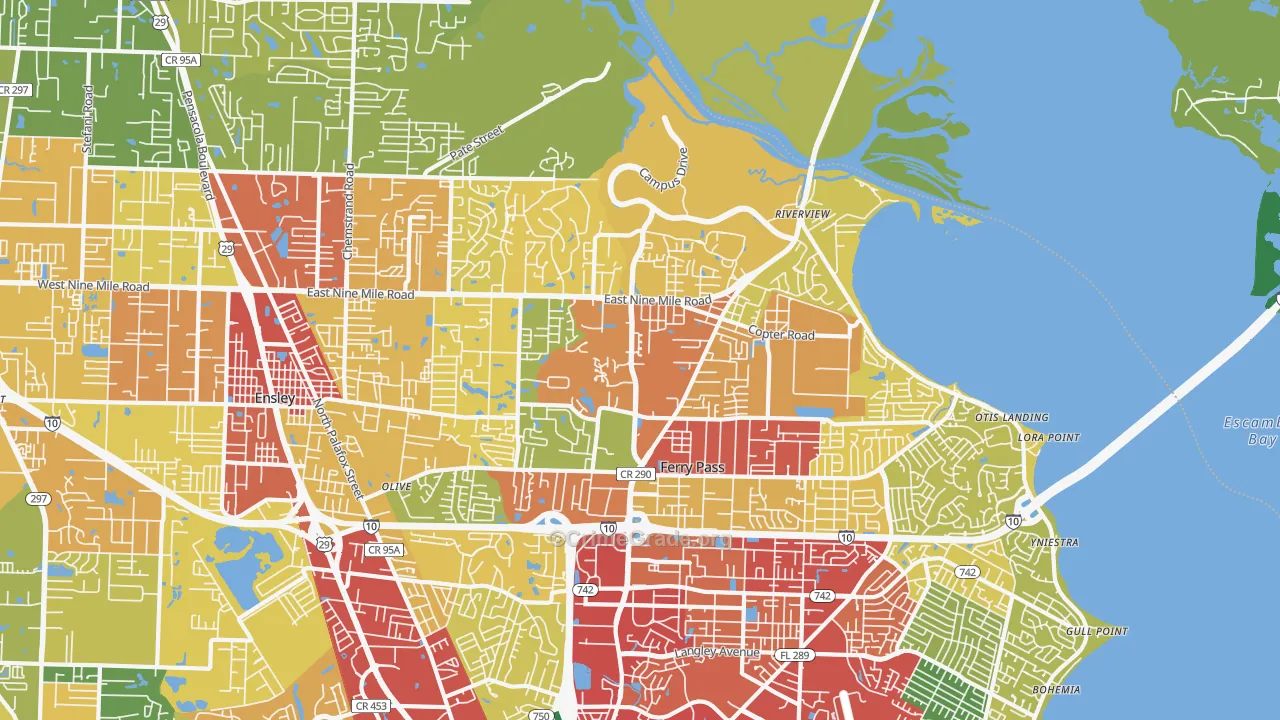 32514, FL Map of Theft Rates