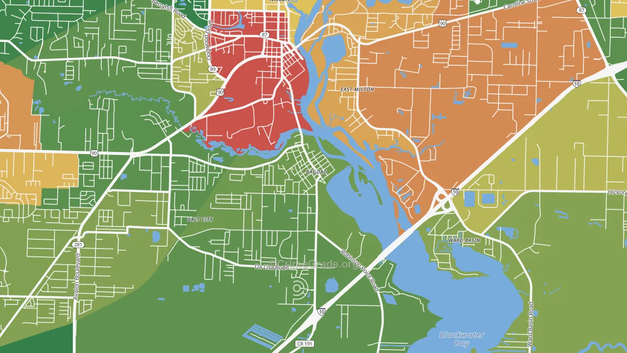 32530, FL Map of Theft Rates