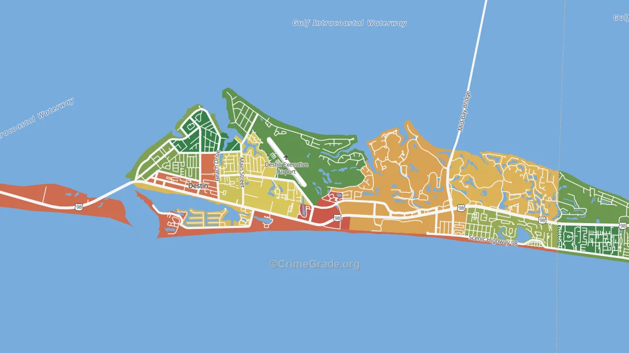 32541, FL Map of Theft Rates