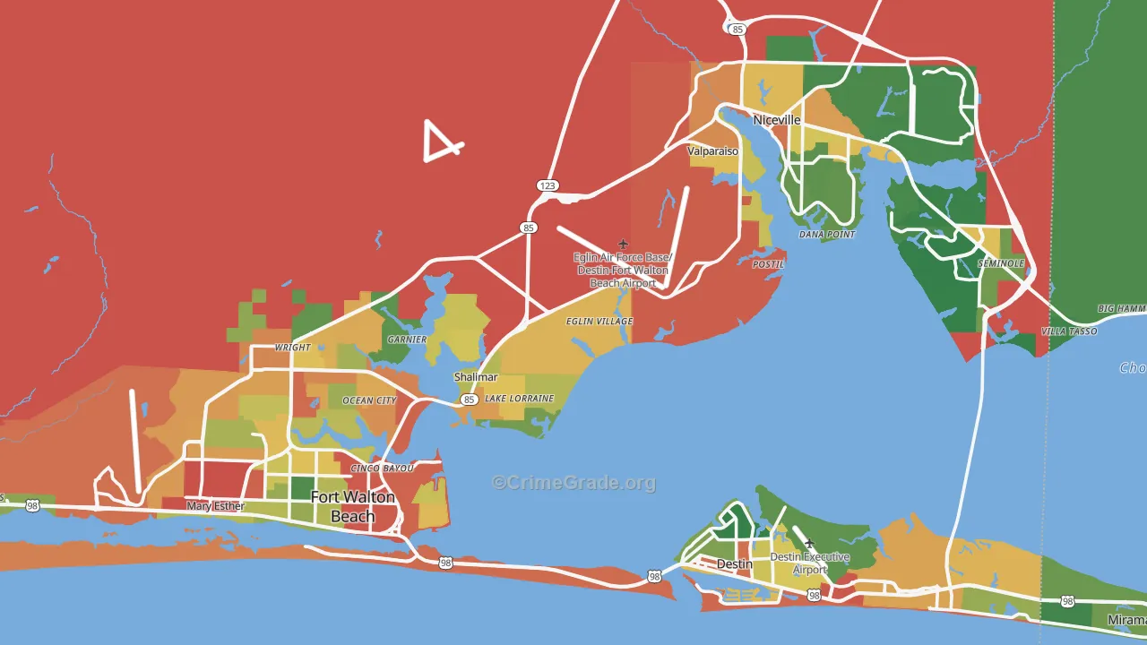 32542, FL Map of Theft Rates