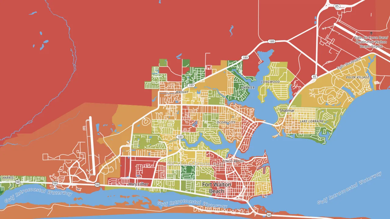 32547, FL Map of Theft Rates