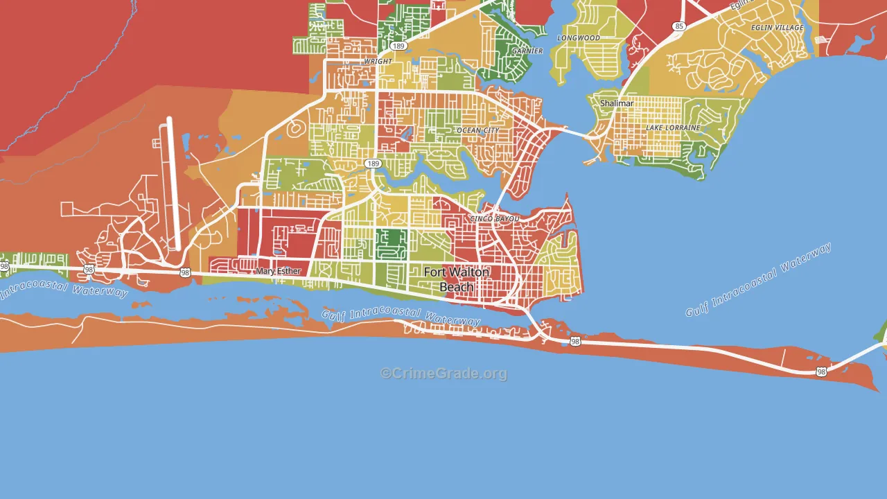 32548, FL Map of Theft Rates