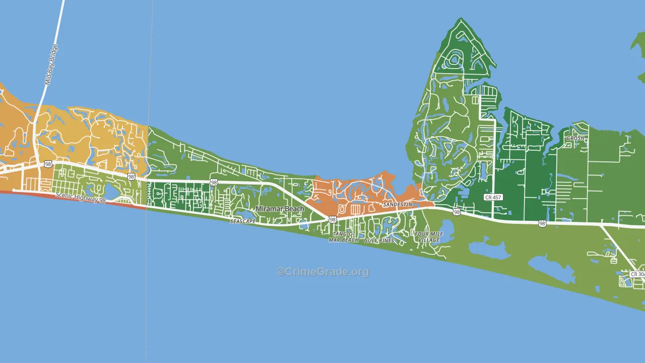 32550, FL Map of Theft Rates