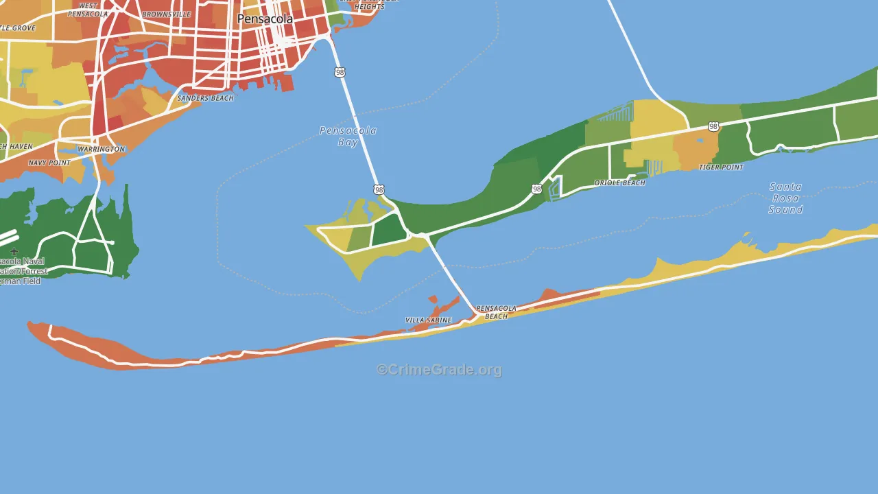 32561, FL Map of Theft Rates