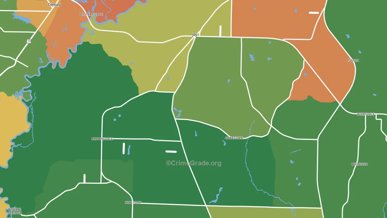 32565, FL Map of Theft Rates