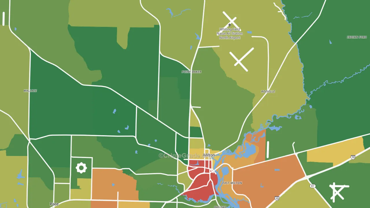 32570, FL Map of Theft Rates