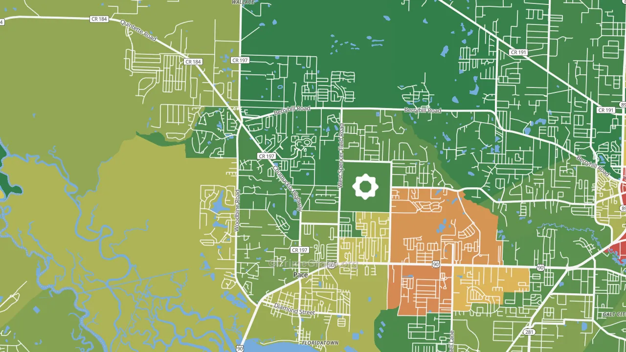 32571, FL Map of Theft Rates