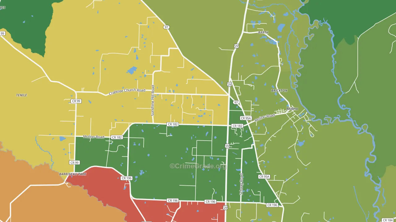 32577, FL Map of Theft Rates