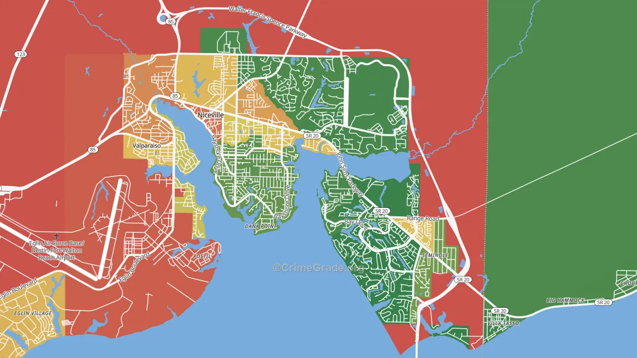 32578, FL Map of Theft Rates