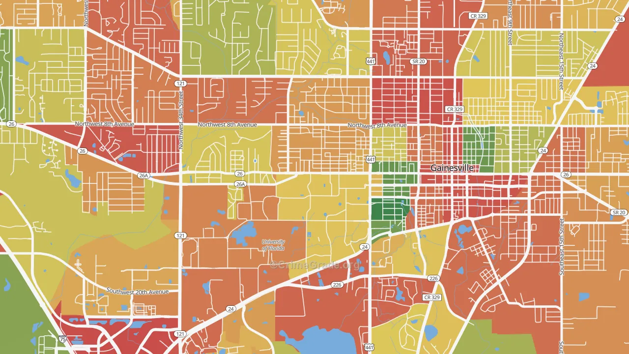 32603, FL Map of Theft Rates