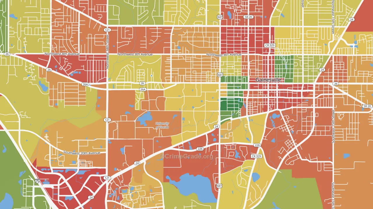 32612, FL Map of Theft Rates