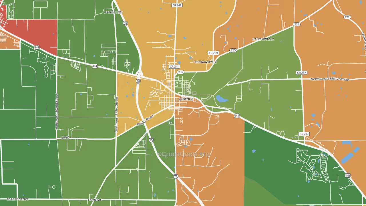 32615, FL Map of Theft Rates