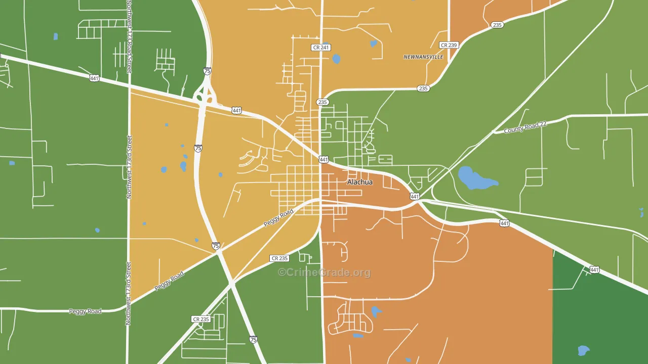 32616, FL Map of Theft Rates