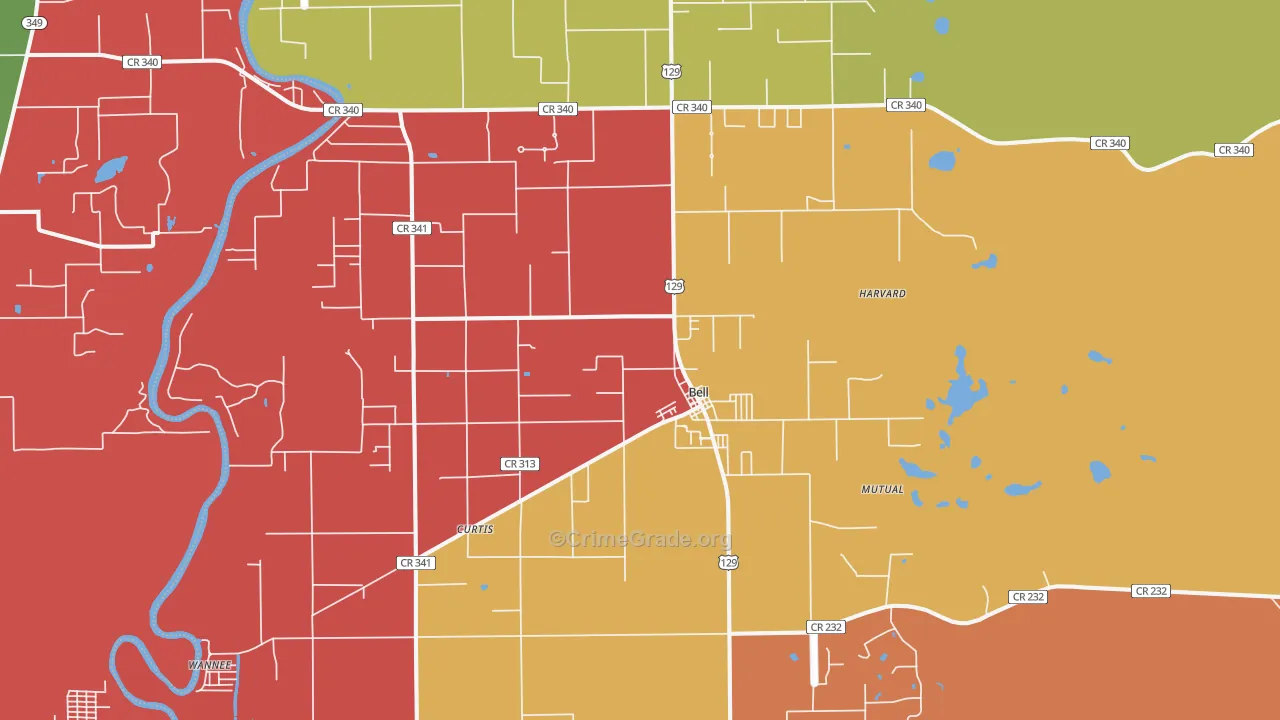 32619, FL Map of Theft Rates