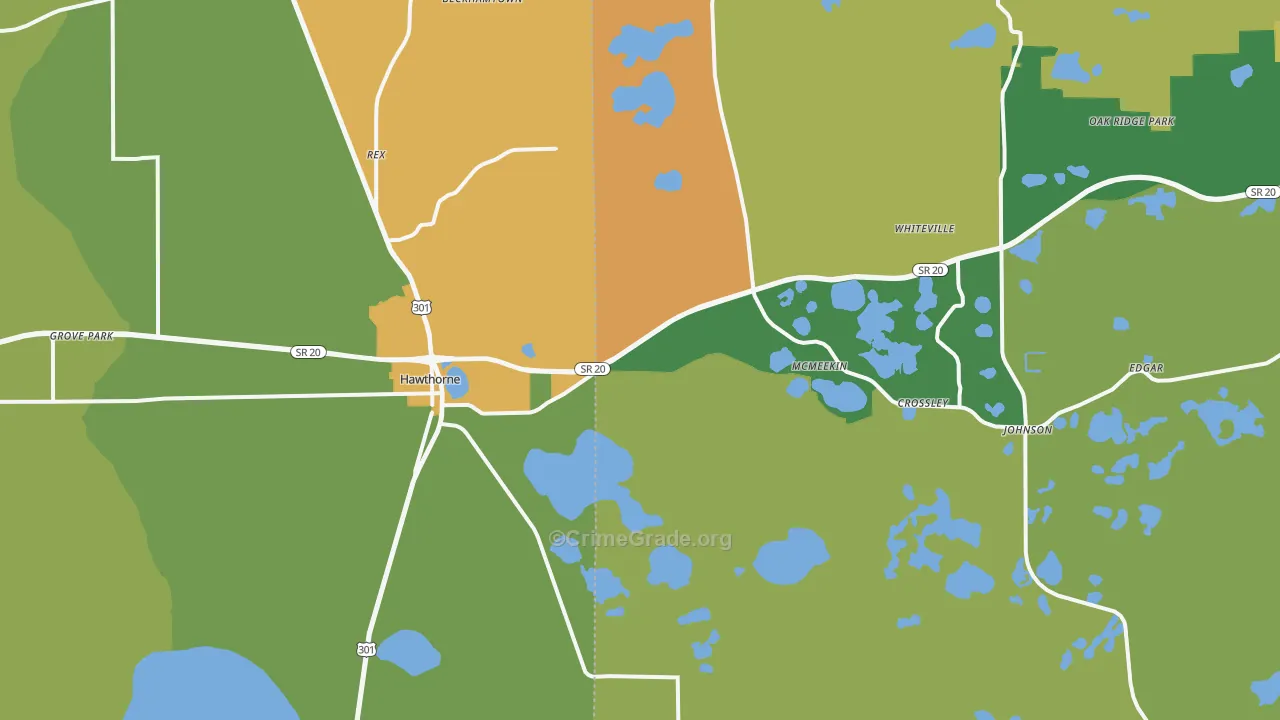 32640, FL Map of Theft Rates