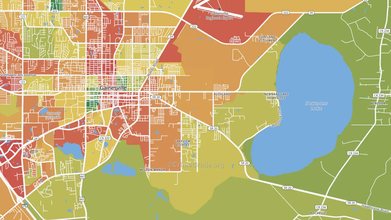 32641, FL Map of Theft Rates