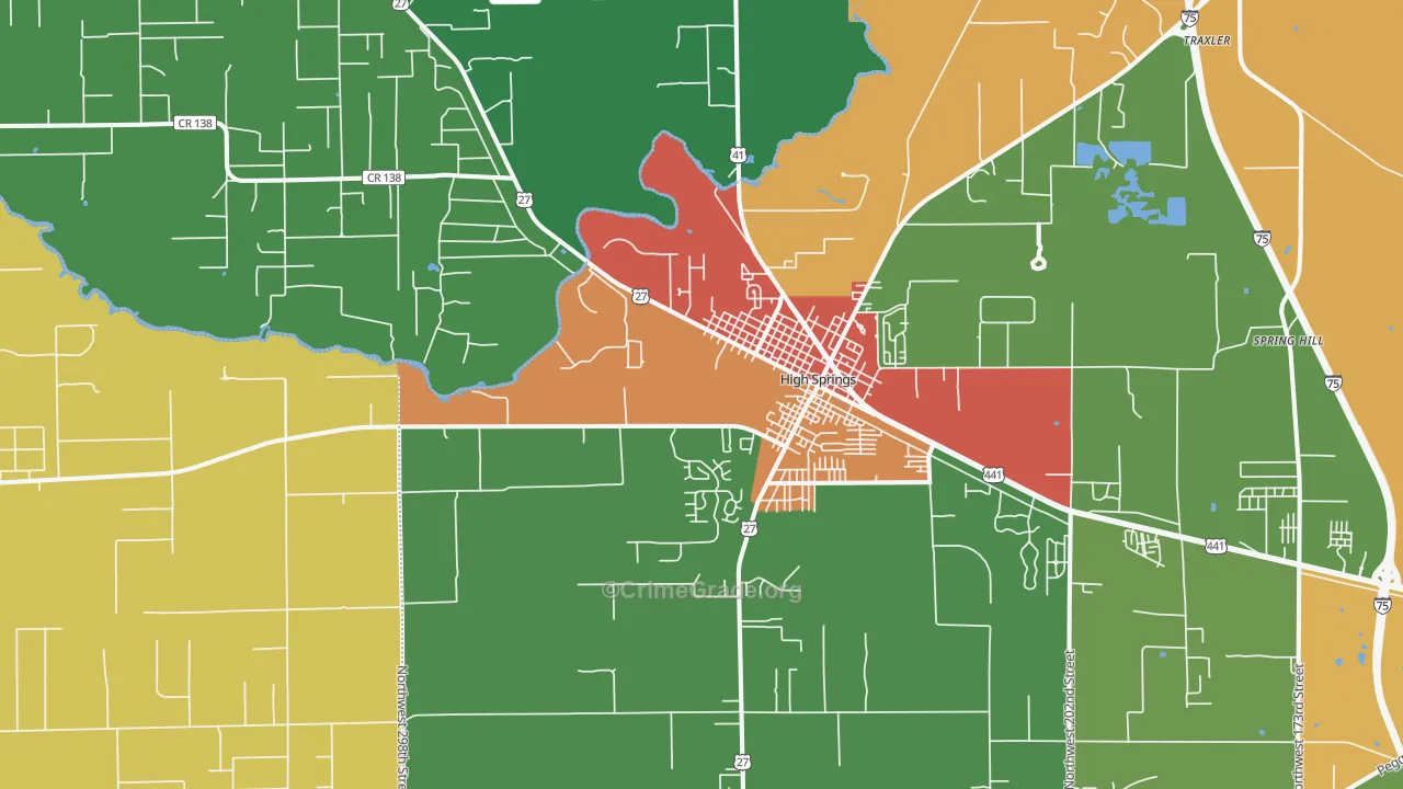 32643, FL Map of Theft Rates