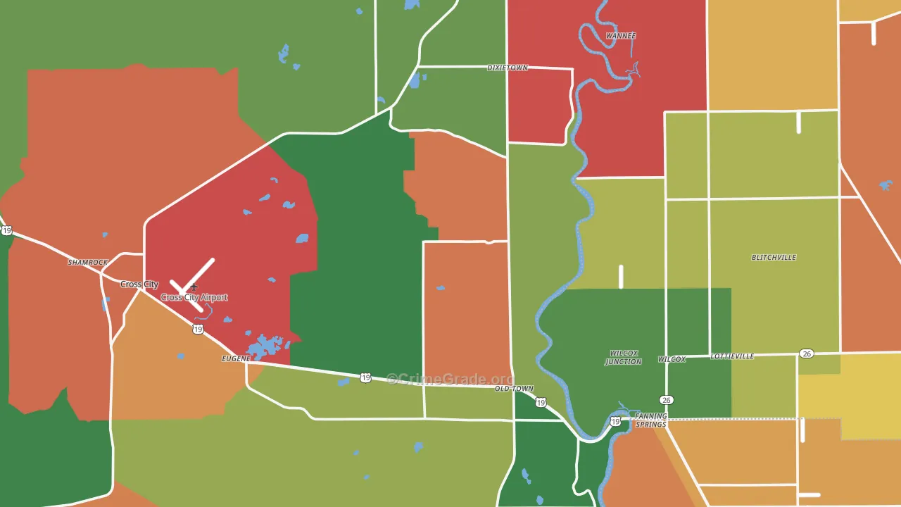 32680, FL Map of Theft Rates