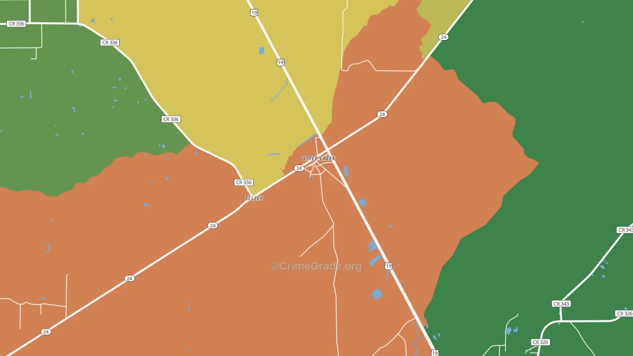 32683, FL Map of Theft Rates