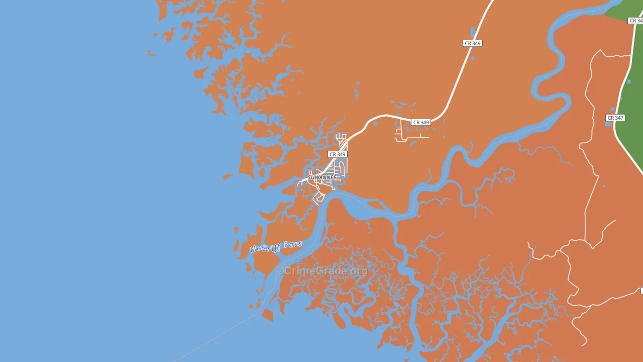 32692, FL Map of Theft Rates