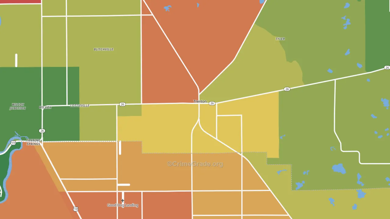 32693, FL Map of Theft Rates