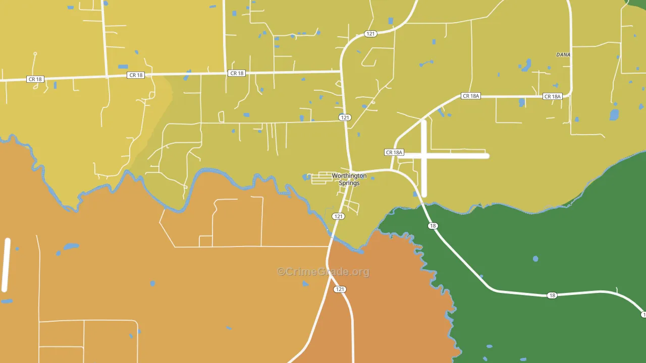 32697, FL Map of Theft Rates