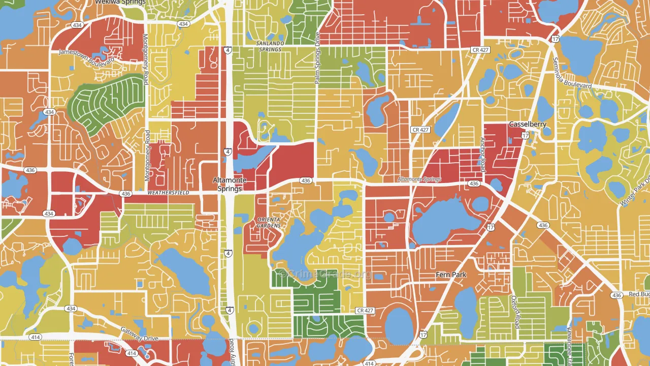 32701, FL Map of Theft Rates