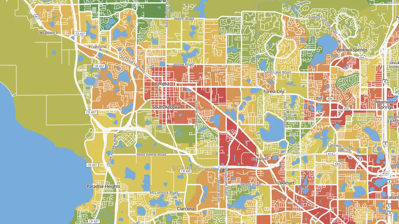 32703, FL Map of Theft Rates