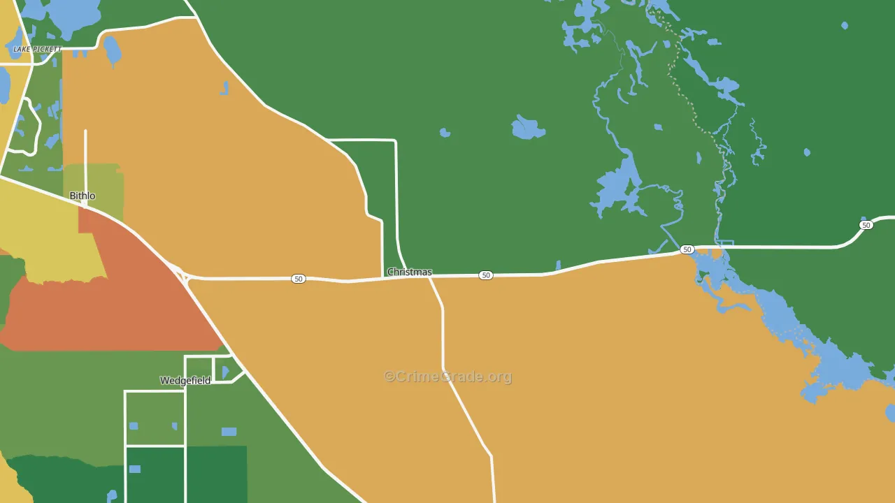 32709, FL Map of Theft Rates