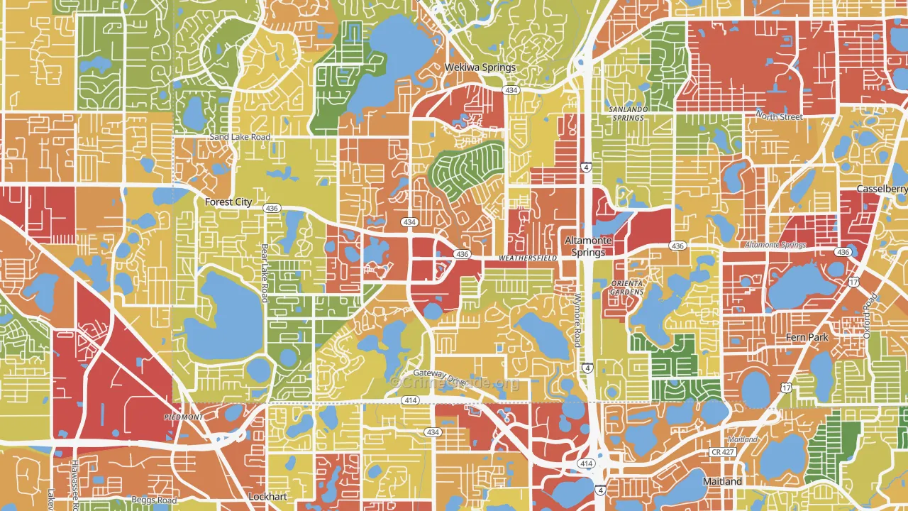 32714, FL Map of Theft Rates
