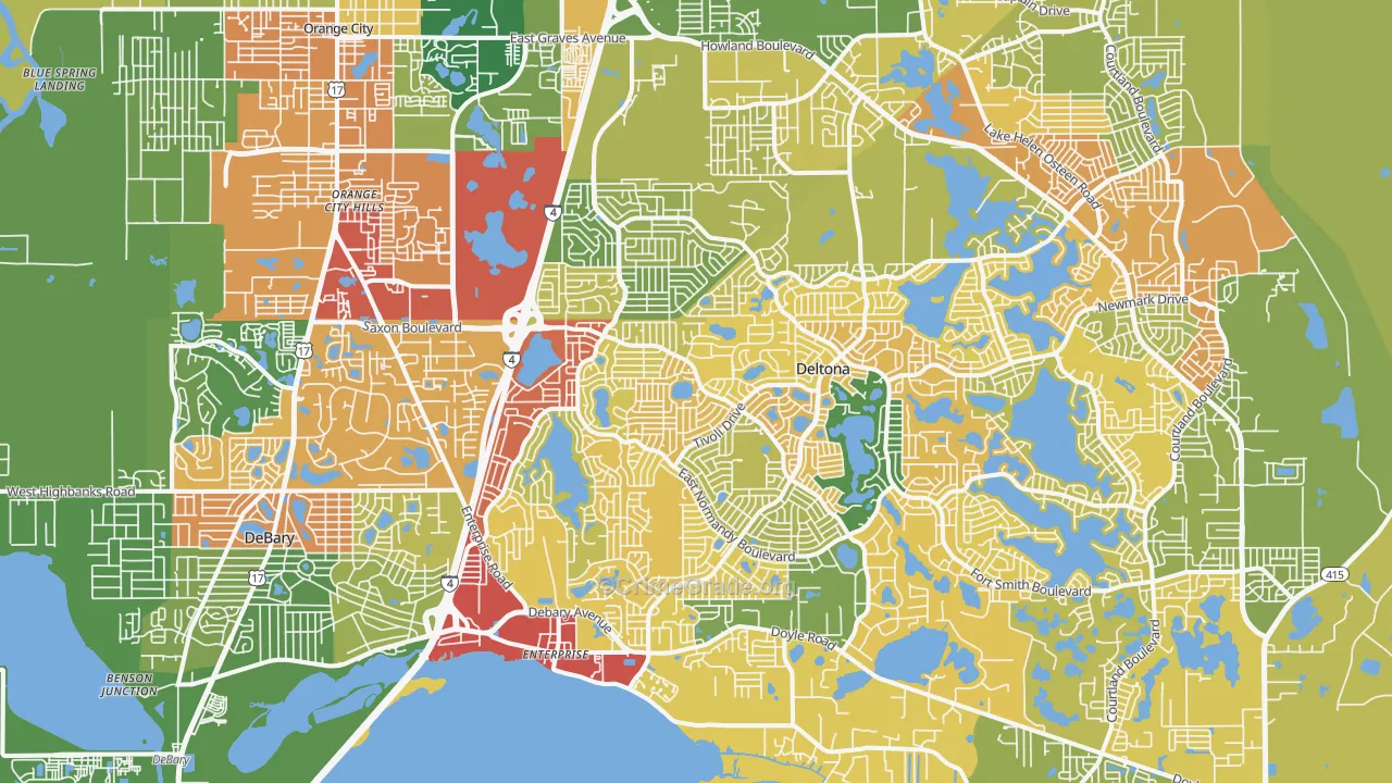 32725, FL Map of Theft Rates